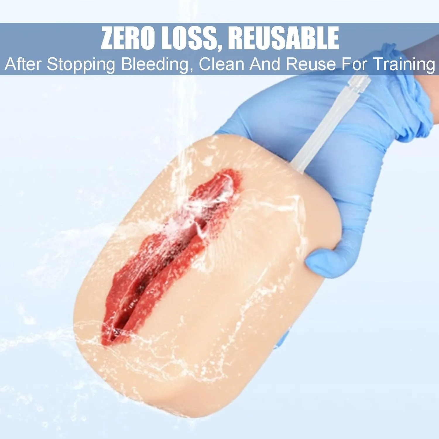 Trauma Wound Care Wound Models: Simulated Wound Hemostasis Model Stop The Bleed Training Kit for Medical Classes Hemostasis First Aid Practice Surgical Suturing Exercise Aids (Cylindrical)