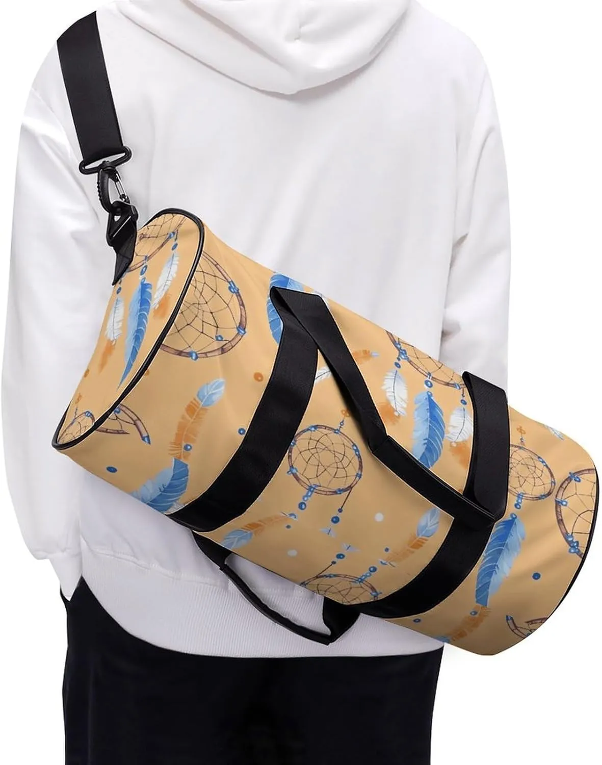 Travel Duffel Bag for Men And Women,Dream Catcher Pattern Waterproof Sports Fitness Bag Portable Travel Duffel Bag