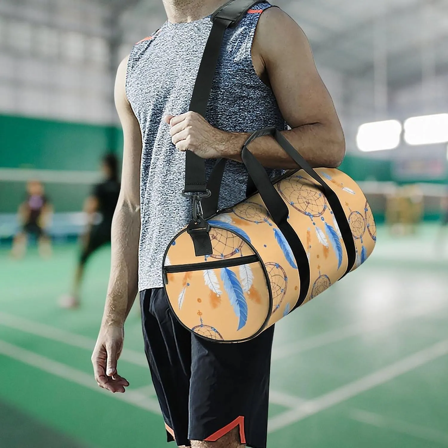 Travel Duffel Bag for Men And Women,Dream Catcher Pattern Waterproof Sports Fitness Bag Portable Travel Duffel Bag