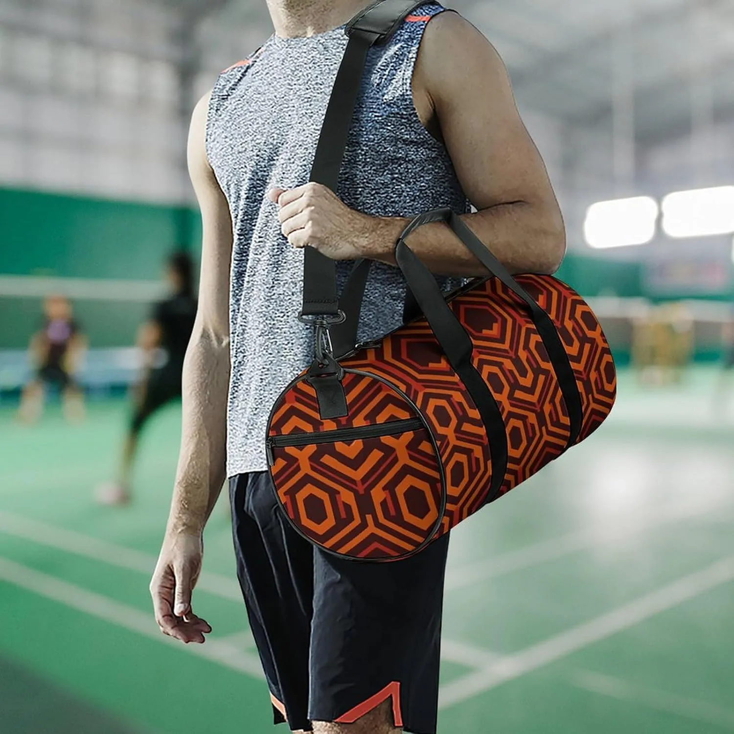 Travel Duffel Bag for Men And Women,Shining Overlook Waterproof Sports Fitness Bag Portable Travel Duffel Bag
