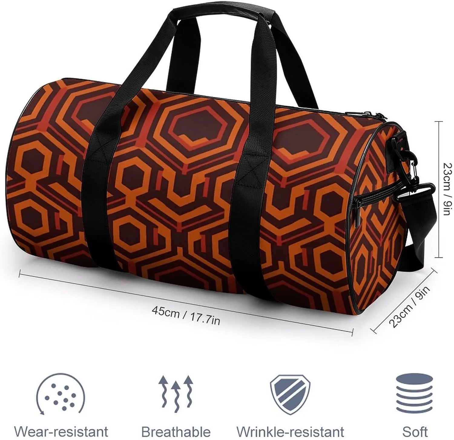 Travel Duffel Bag for Men And Women,Shining Overlook Waterproof Sports Fitness Bag Portable Travel Duffel Bag