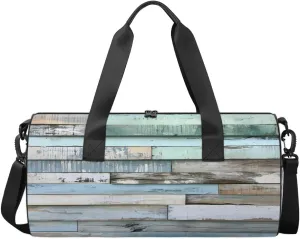 Travel Duffel Bag Wood Textures Sports Gym Bag for Womens Mens, Waterproof Weekend Overnight Bag Lightweight Carry on Bag for Airplanes Yoga Dance Beach Swim Hospital Holdalls,A-1648