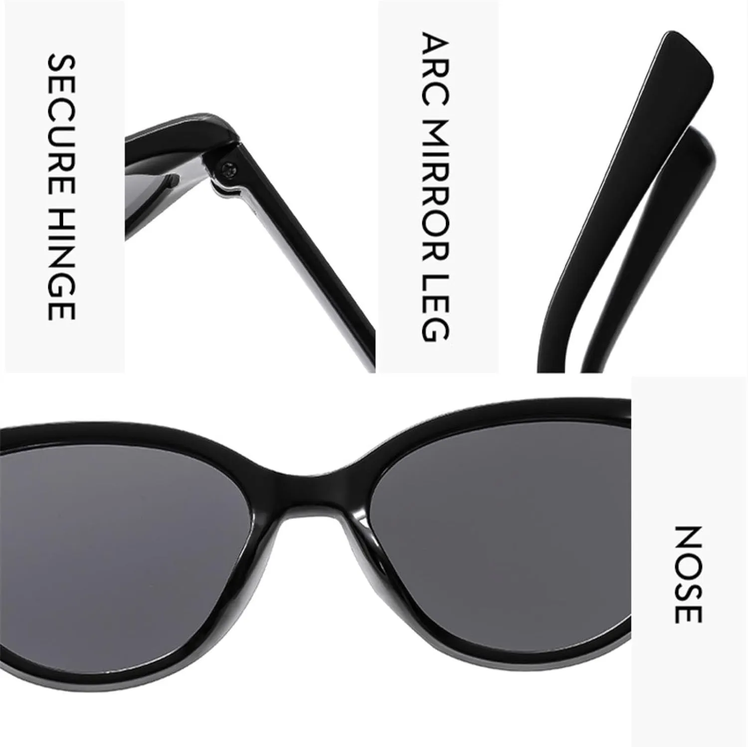 Trendy Luxury Big Frame Cat Eye Sunglasses Men Women Fashion Outdoors Travel Driving Sun Proof Sunglasses Uv400