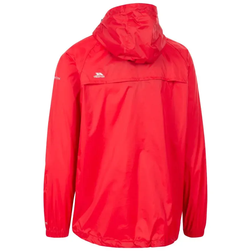 Trespass XL Red Unisex Qikpac Waterproof Jacket