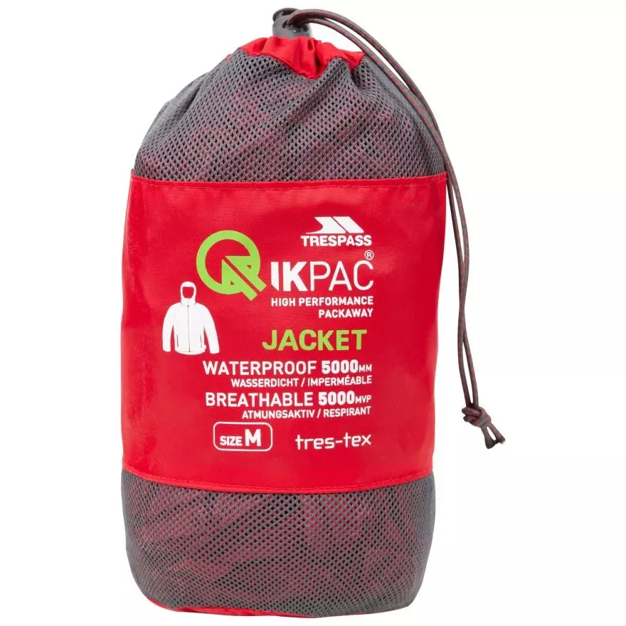 Trespass XL Red Unisex Qikpac Waterproof Jacket
