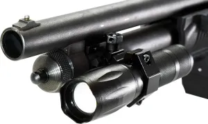 Trinity 1000 Lumen led Flashlight for mossberg 590 12ga Home Defense Tactical Hunting Optics Aluminum Black Picatinny Weaver Mounted Adapter Single Rail Mount.