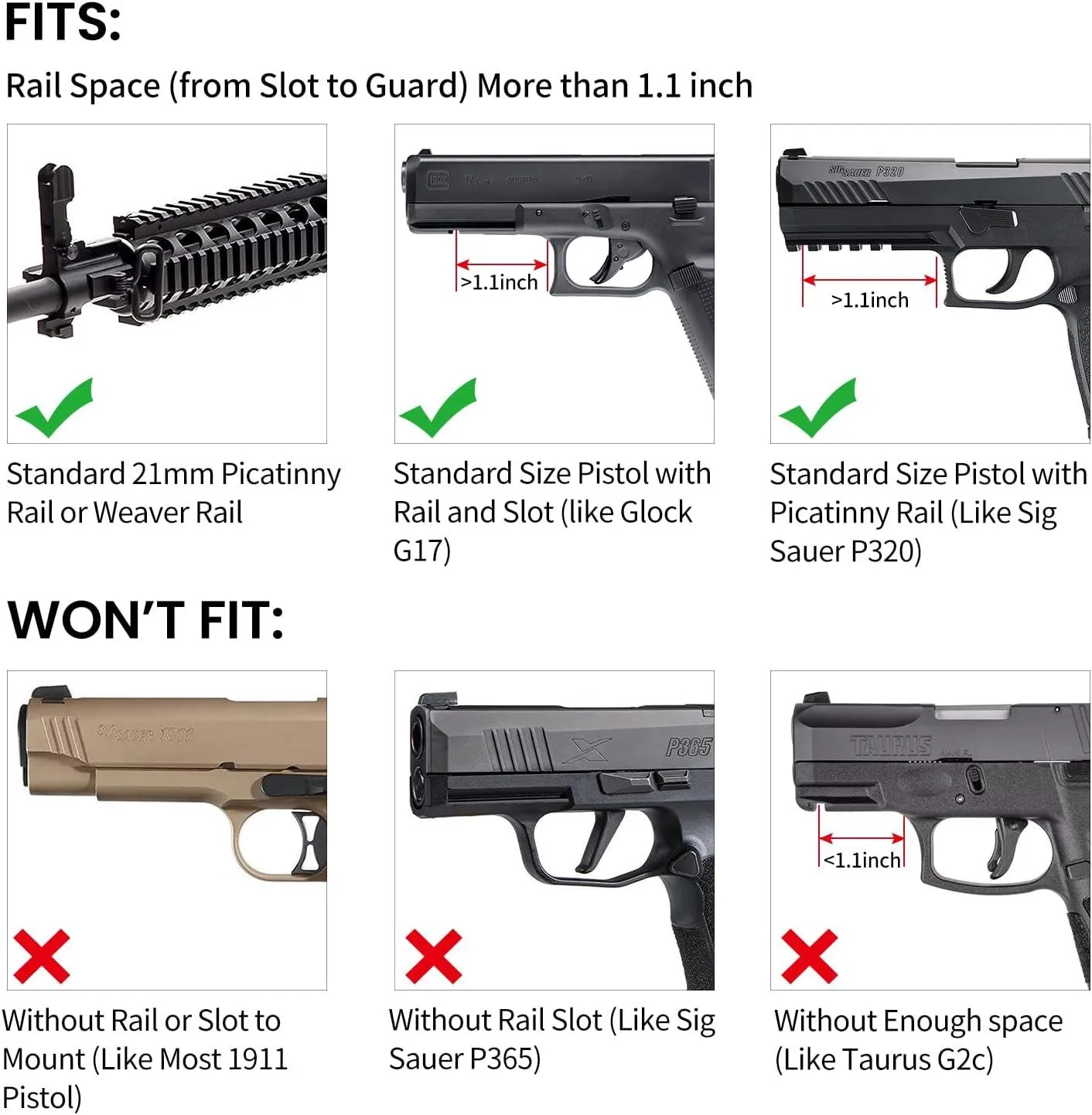 Trinity flashlight 300 lumens for FN 509 Handgun.