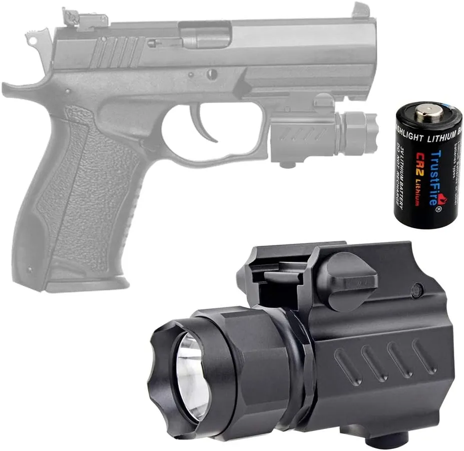 TrustFire G01 Pistol Light Compact Tactical Gun Flashlight 210 Lumen Weapon Mounted Light for G 17 19 21 22 30 43 48 and Picatinny Rail, Good for Gift Giving