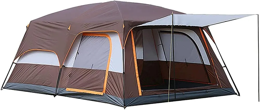 Tunnel Tent 5-8 Person - PU3000mm Waterproof Family Tent with Divided Curtain for Separated Room, Windproof Outdoor Camping Tent with Carry Bag
