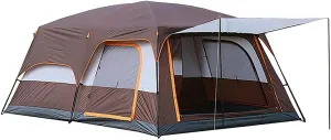 Tunnel Tent 5-8 Person - PU3000mm Waterproof Family Tent with Divided Curtain for Separated Room, Windproof Outdoor Camping Tent with Carry Bag