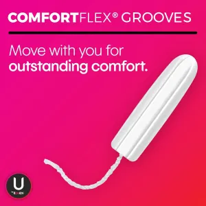 U by Kotex Click Compact Multipack Tampons, Regular/Super Absorbency, Unscented, 45 Count (Pack of 2)
