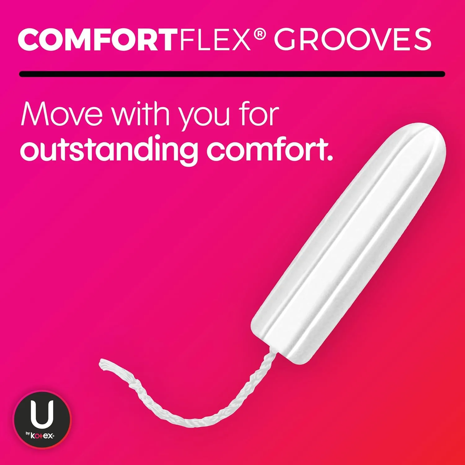U by Kotex Click Compact Multipack Tampons, Regular/Super Absorbency, Unscented, 45 Count (Pack of 2)