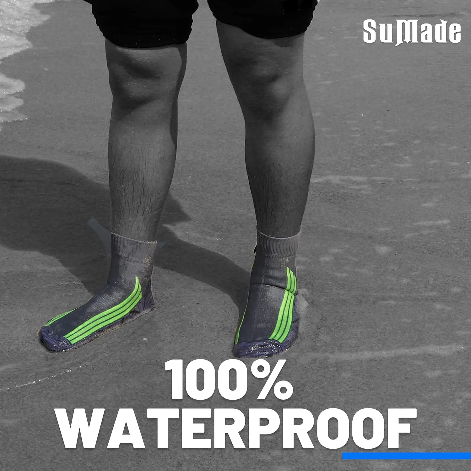 Ultra Thin Waterproof Crew Ankle Socks, Unisex Hiking Kayaking 1 Pair
