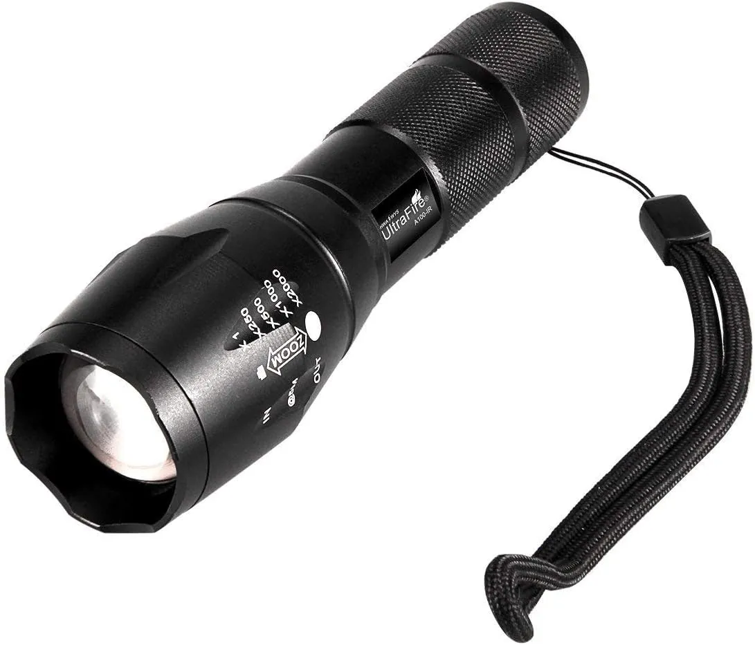 ULTRAFIRE IR Illuminator Flashlight, 850nm Focus Adjustable IR Led Flashlight Infrared Light Torch for Night Vision, Coyote Hog Predator Hunting