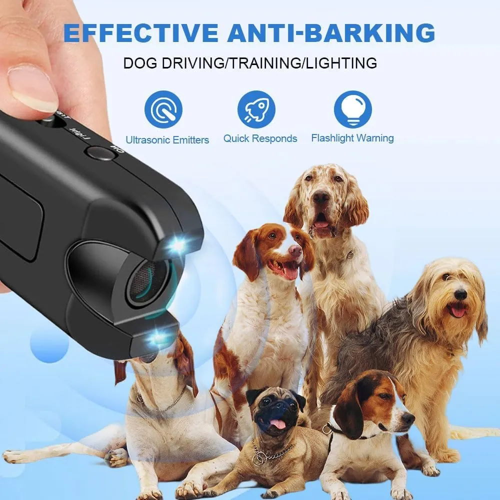 Ultrasonic Dog Repeller, 2024 Upgrade Dog Bark Deterrent Devices, Anti Barking Devices for Dogs, Ultrasonic Dog Chaser Dog Bark Deterrent Device, Sonic Barking Deterrent Devices (No Battery)