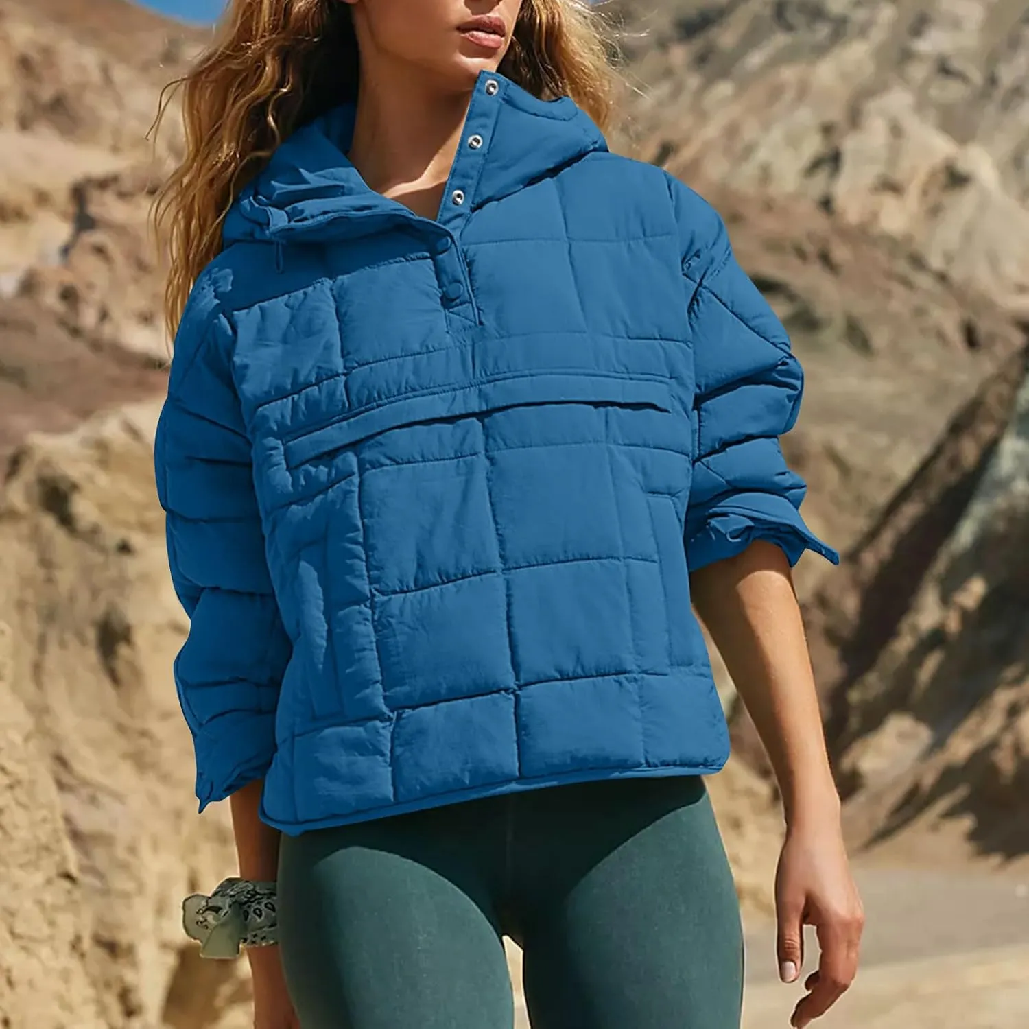 UOFOCO Womens Puffer Jacket with Hood Winter Packable Pullover Down Jackets Winter Quilted Jacket Coats for Women 2024