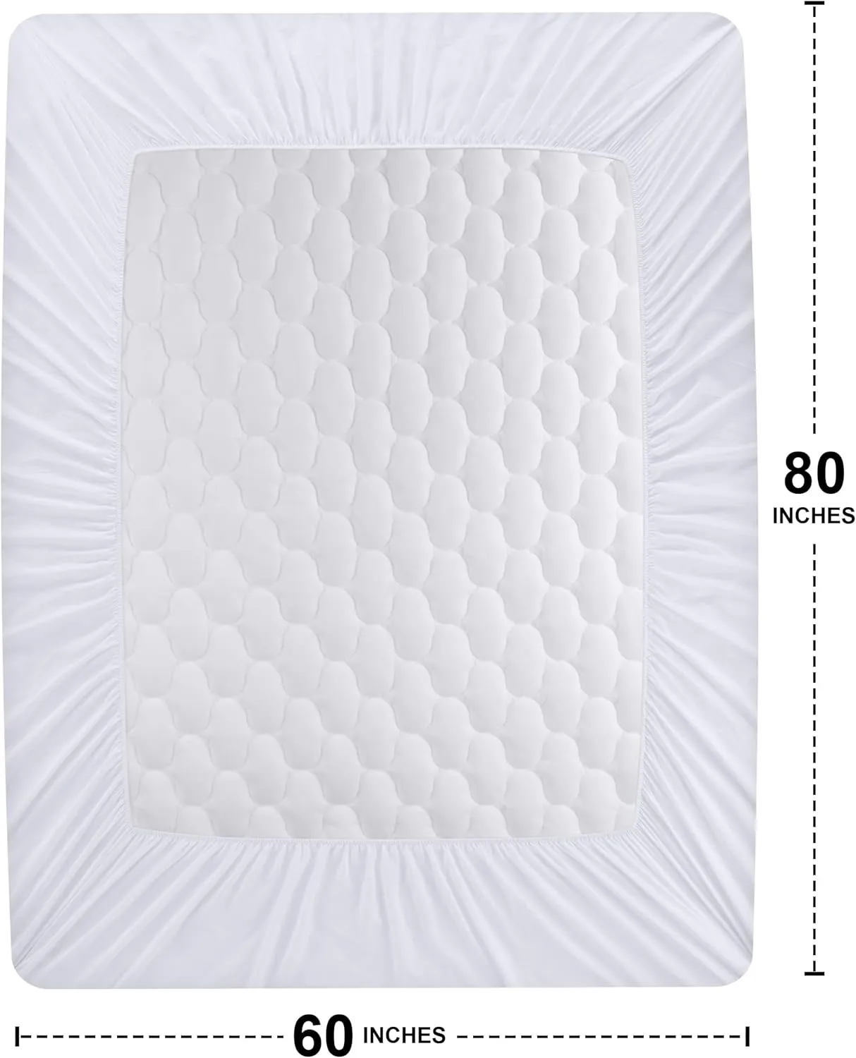 Utopia Bedding Waterproof Mattress Protector, Queen Mattress Pad, Quilted Fitted Cover Stretches up to 16 Inches Deep (White)
