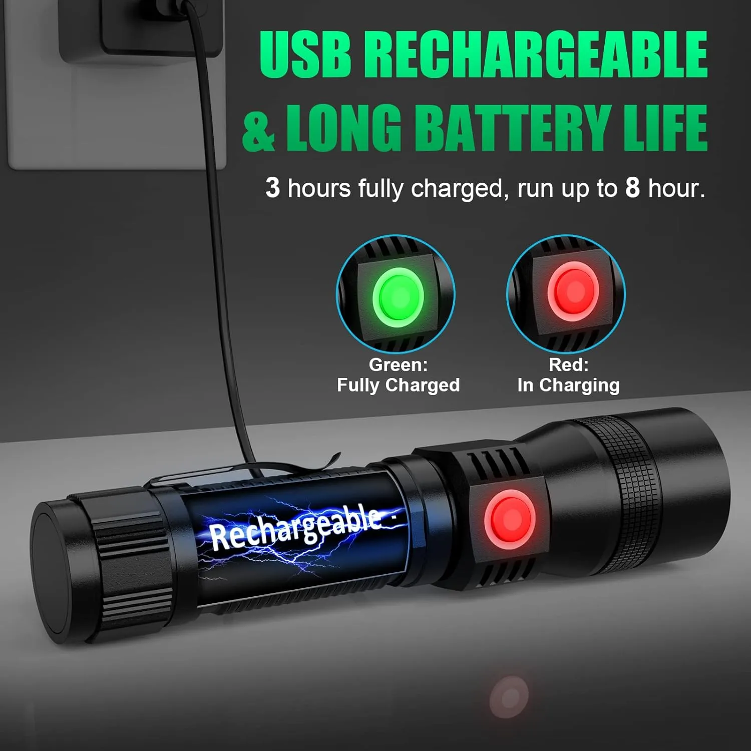 UV Flashlight Black Light, 3-in-1 Magnetic Flashlight Rechargeable, High Lumen Tactical LED Flashlight, 7 Modes Waterproof UV Light for Camping Emergencies Pet Urine Detection