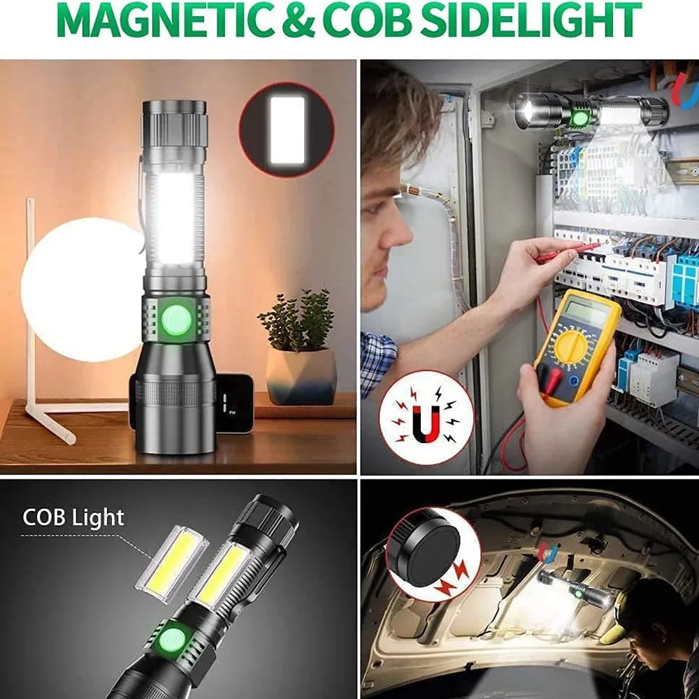 UV Light and Strong Light Flashlight, USB Rechargeable Black Light LED Lantern for Camping and Pet Urine Stains