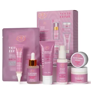 Valentines Day Gifts for Woman Skin Care Set Travel Size, Daily Routine with Hydrate   Protect SkinCare 7-Pieces Travel Kit for Women|Cleanser, Cream, Serum, Eye Cream, Lotion, Lip Mask, Jelly Patches
