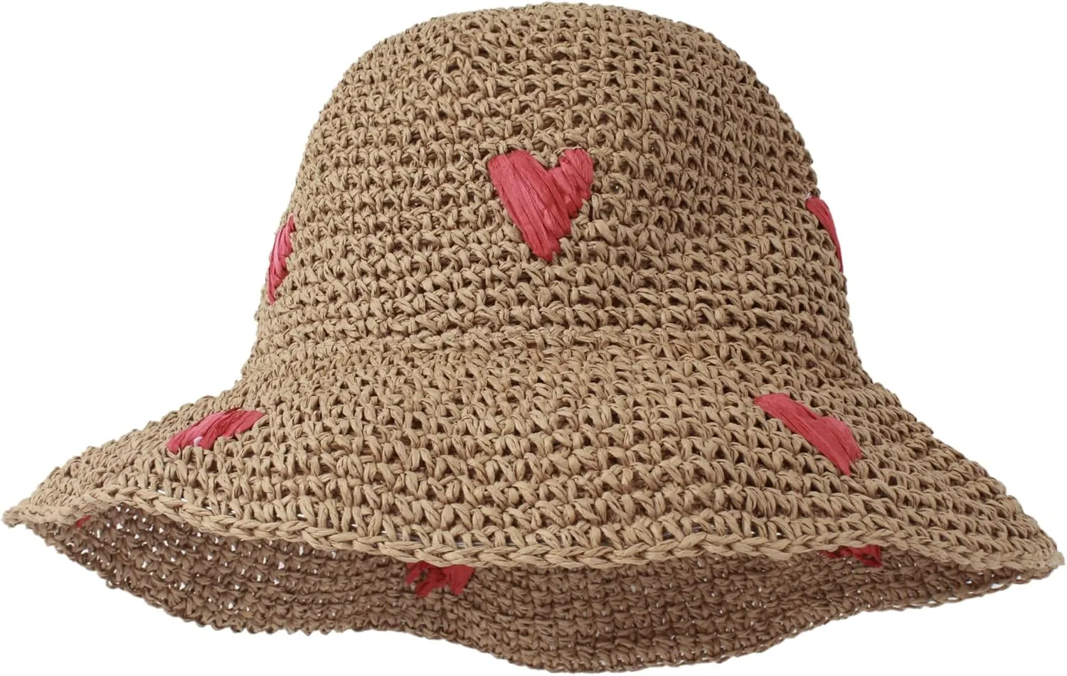 Van Caro Women Wide Brim Straw Roll up Hat Beach Sun Hat Summer Fishing Hat