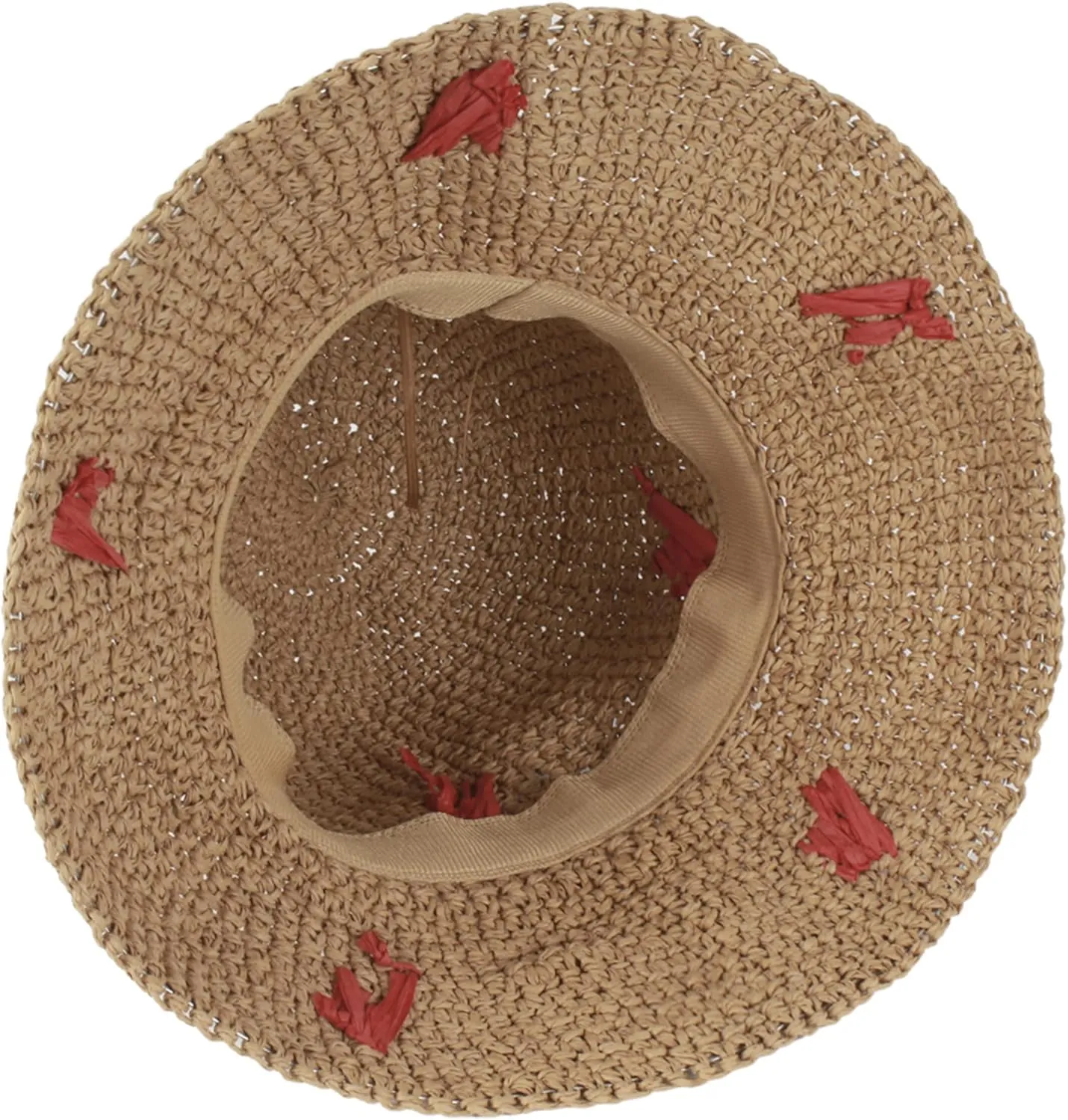 Van Caro Women Wide Brim Straw Roll up Hat Beach Sun Hat Summer Fishing Hat