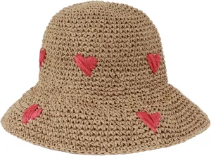 Van Caro Women Wide Brim Straw Roll up Hat Beach Sun Hat Summer Fishing Hat