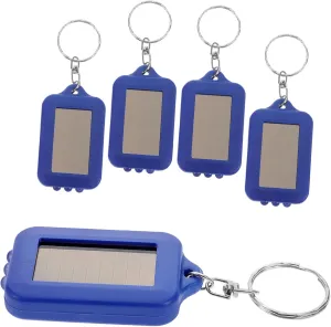 VANZACK Solar Keychain Flashlight Mini Outdoor Hiking Keychain Led Light Compact Solar Charging Camping Keyring Flashlight