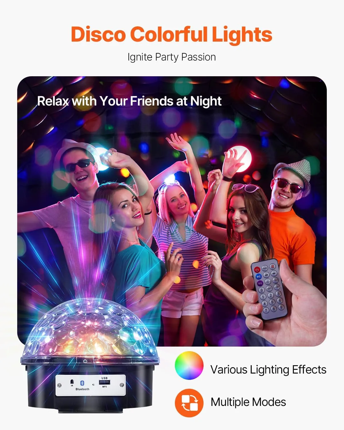 VEVOR Inflatable Nightclub, 26.2 x 19.7 x 13.1 Ft, Blow up Party Tent with Disco Lights & 1100W Blower, Large Inflatable Night Club Tent for Adults, Inflatable House Cube for Wedding Birthday Black