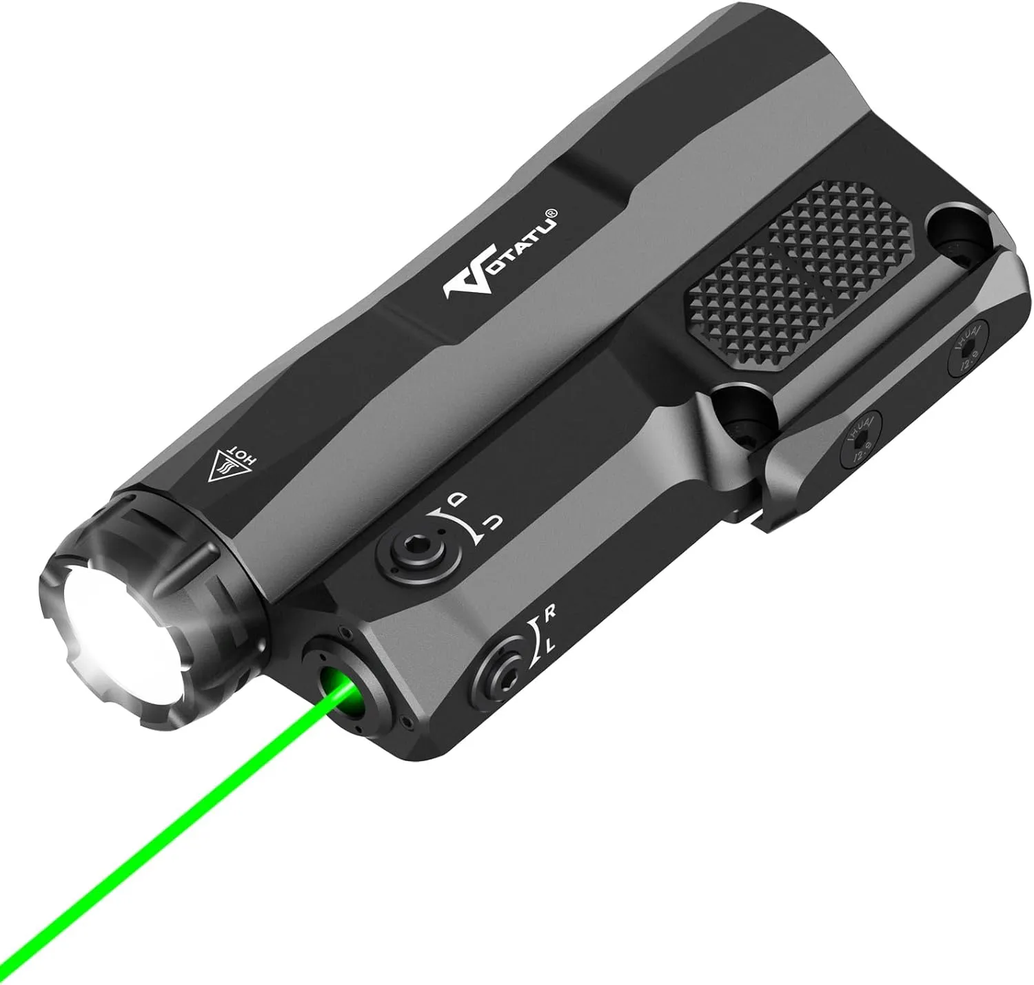 VOTATU M6LP-G High Output Light and Laser Combo Built-in Easy Touch Pad Switch, Rechargeable 3000 LM Flashlight and IIIA Class Green Laser Beam Compatible with Picatinny M-LOK