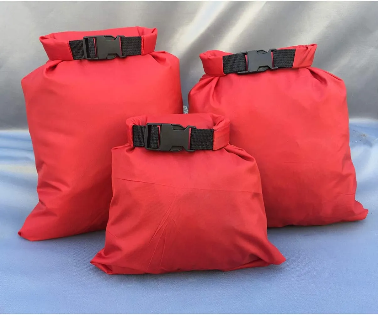 Wakauto 3pcs Waterproof Bag, Light and Thin, Sealed, Dry and Waterproof Storage Bag, Convenient and Durable, Easy to Carry, Used for Outdoor Sports and Water Sports （ Black ）