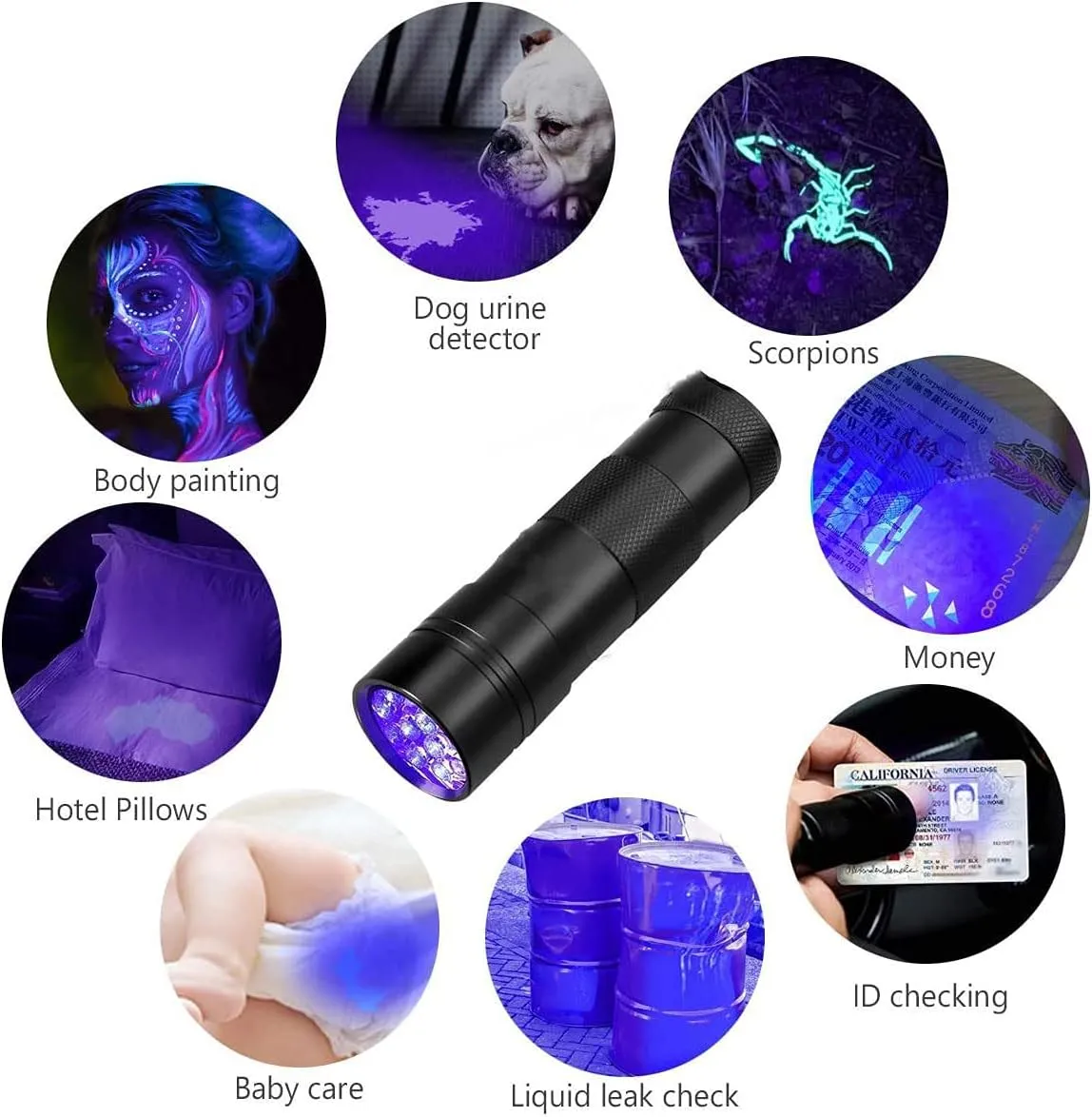 Wale&Morn Refrigerant Leak Detector kit for AC Leak Detection, Halogen Gas Detector, HAVC freon Leak Detector Tools with UV Flashlight and UV Glasses for detect R134a, R22, R12, R410a, etc
