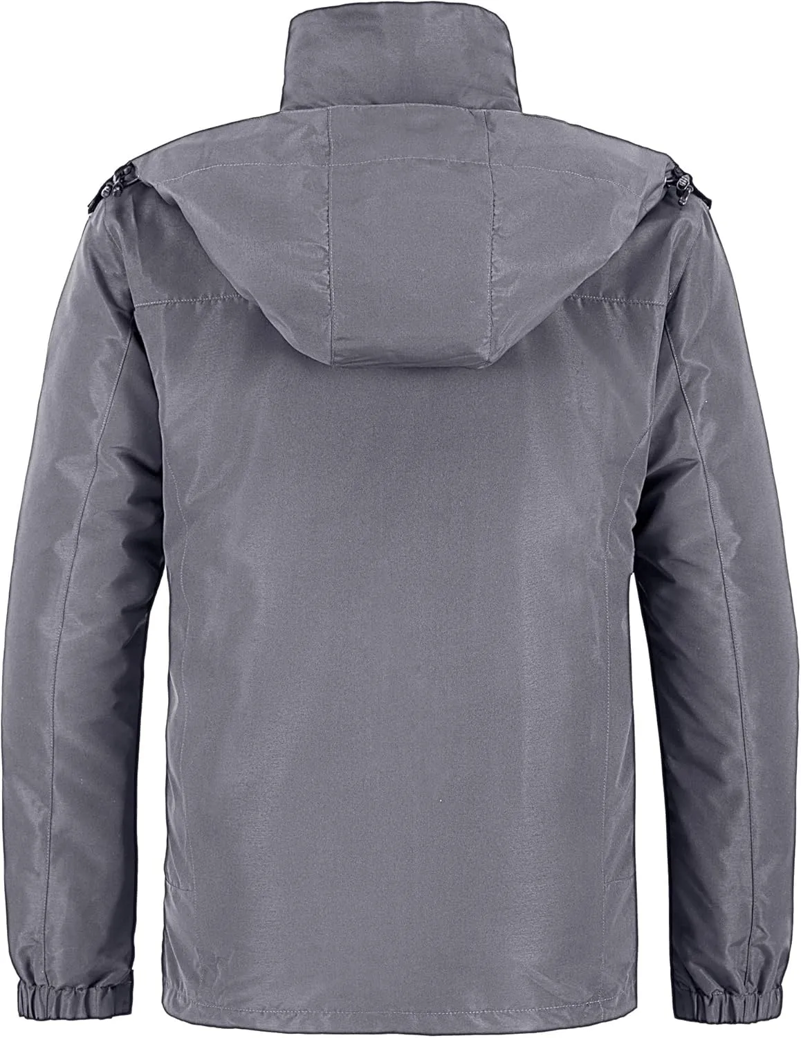 Wantdo Men's Waterproof 3 in 1 Ski Jacket Warm Winter Coat Windproof Snowboarding Jackets with Detachable Puffer Coat