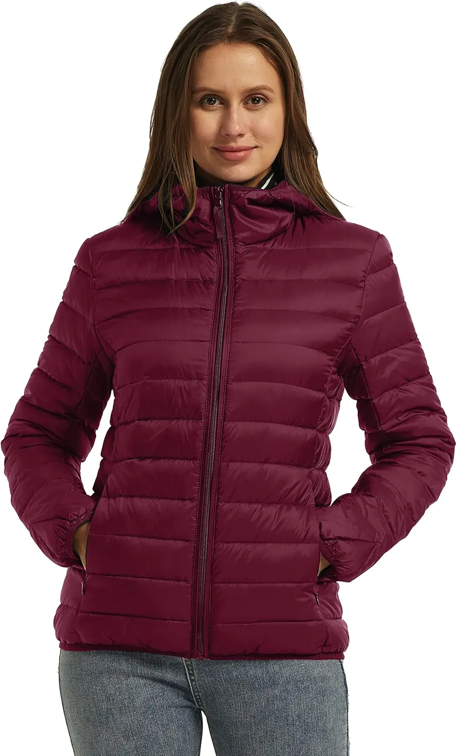 Wantdo Women's Hooded Packable Ultra Light Weight Short Down Jacket