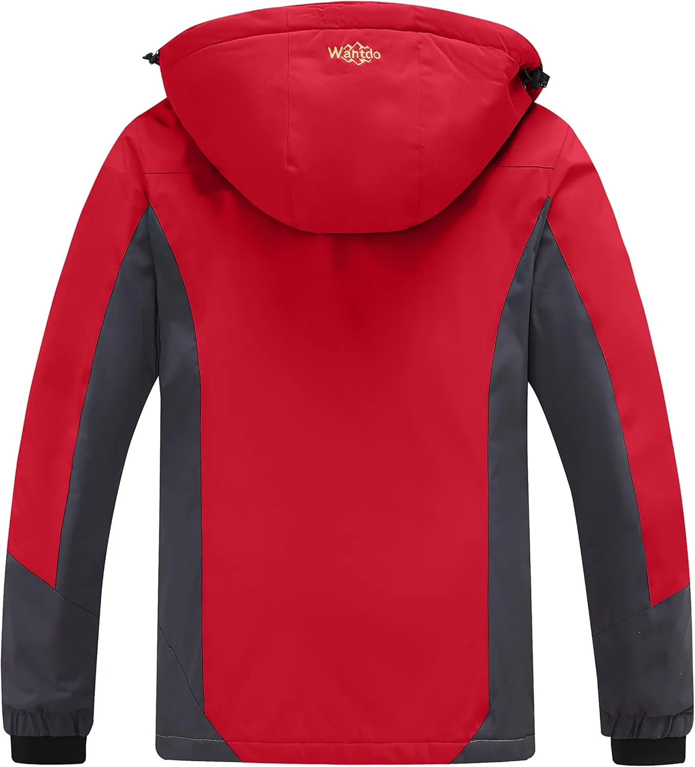 wantdo Women's Mountain Waterproof Ski Jacket Windproof Rain Jacket Winter Warm Hooded Coat