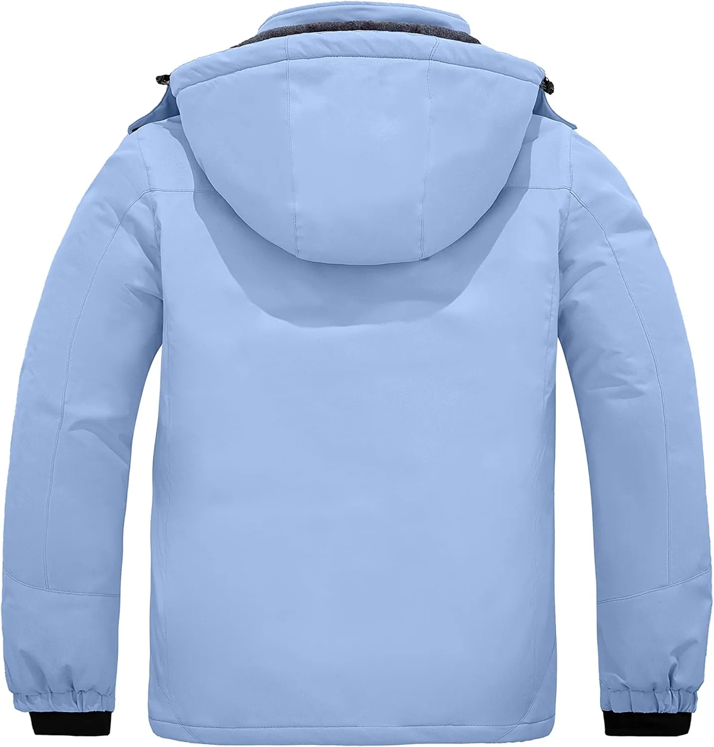wantdo Women's Plus Size Waterproof Ski Jacket Winter Windproof Snow Mountain Warm Hooded Coat