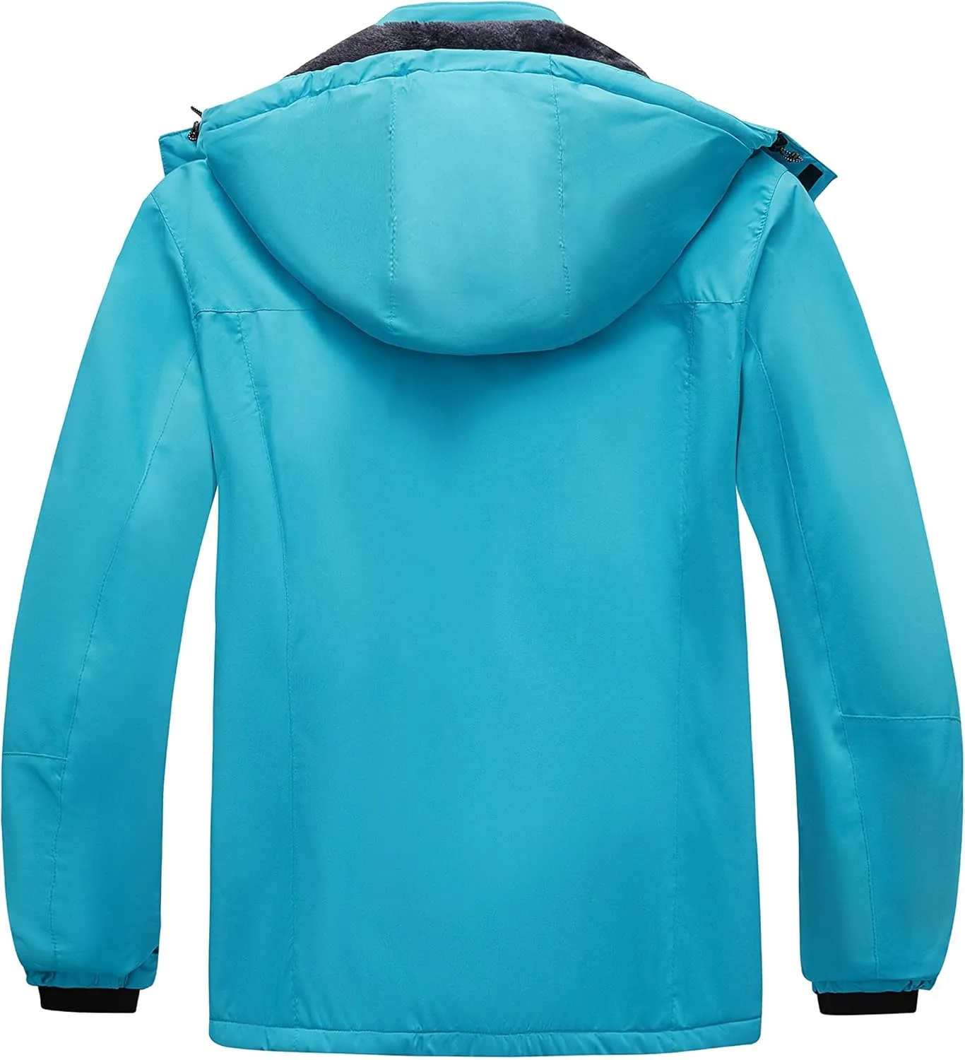 wantdo Women's Plus Size Waterproof Ski Jacket Winter Windproof Snow Mountain Warm Hooded Coat