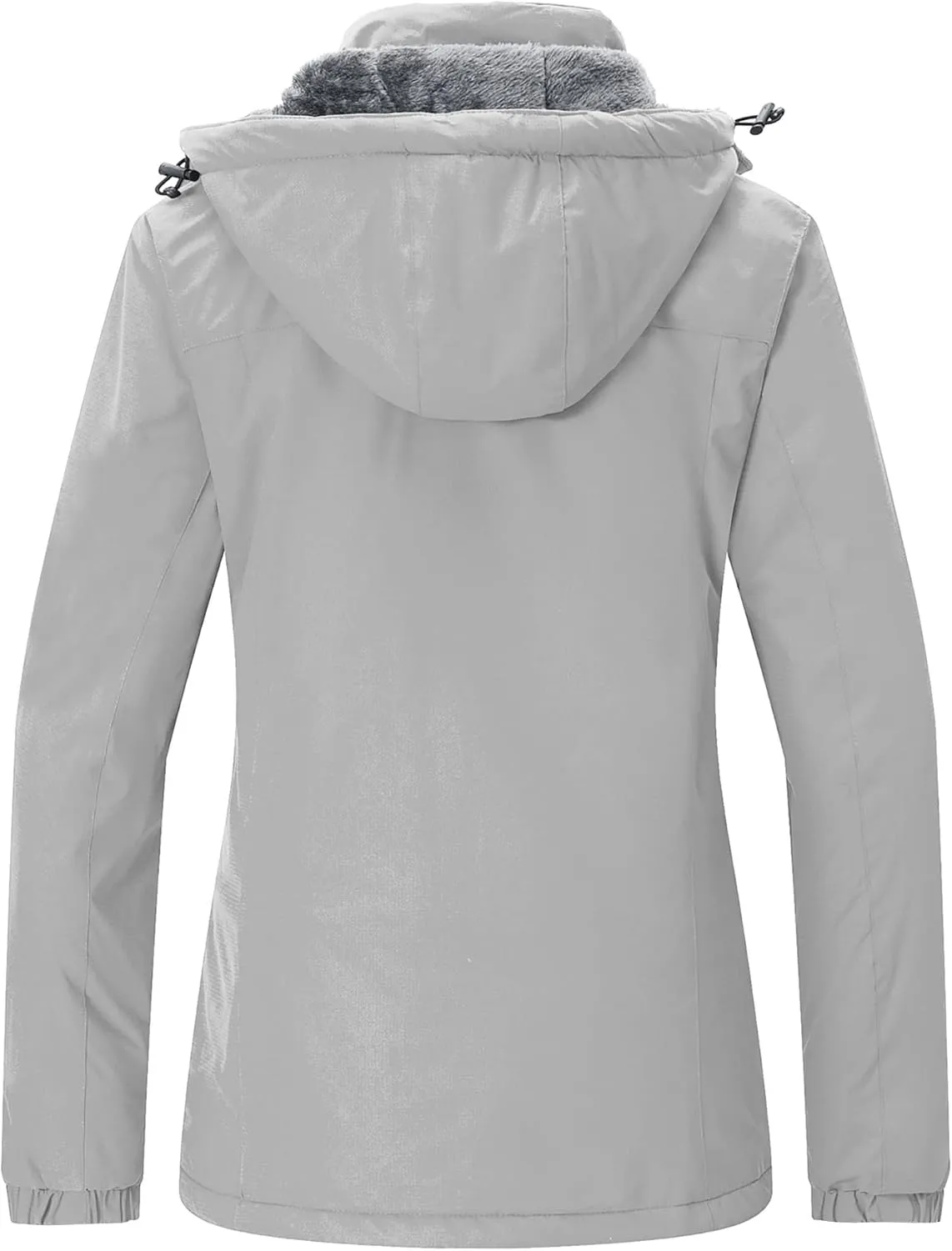 Wantdo Women's Waterproof Ski Jacket Warm Winter Coat Windproof Snow Coats Warm Fleece Raincoat