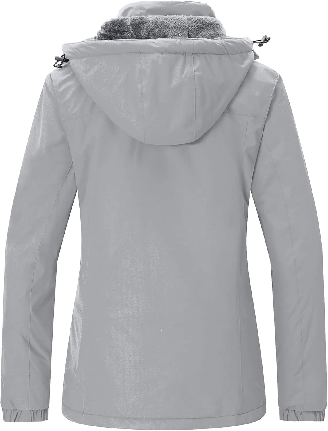 Wantdo Women's Waterproof Ski Jacket Warm Winter Coat Windproof Snow Coats Warm Fleece Raincoat