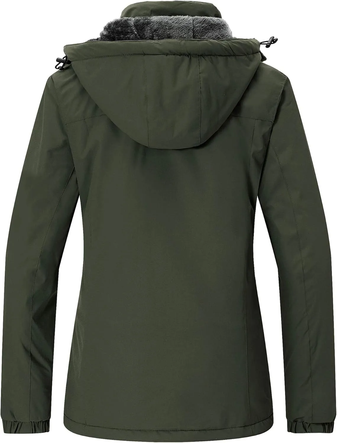 Wantdo Women's Waterproof Ski Jacket Warm Winter Coat Windproof Snow Coats Warm Fleece Raincoat