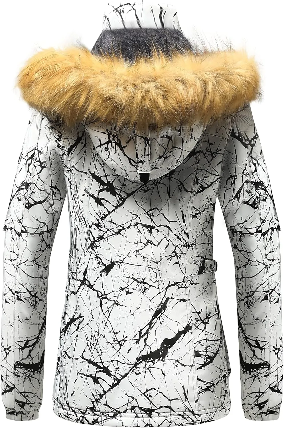 Wantdo Women's Waterproof Ski Jacket Windproof Winter Snow Coat Mountain Snowboarding Jackets Outdoor Fleece Parka