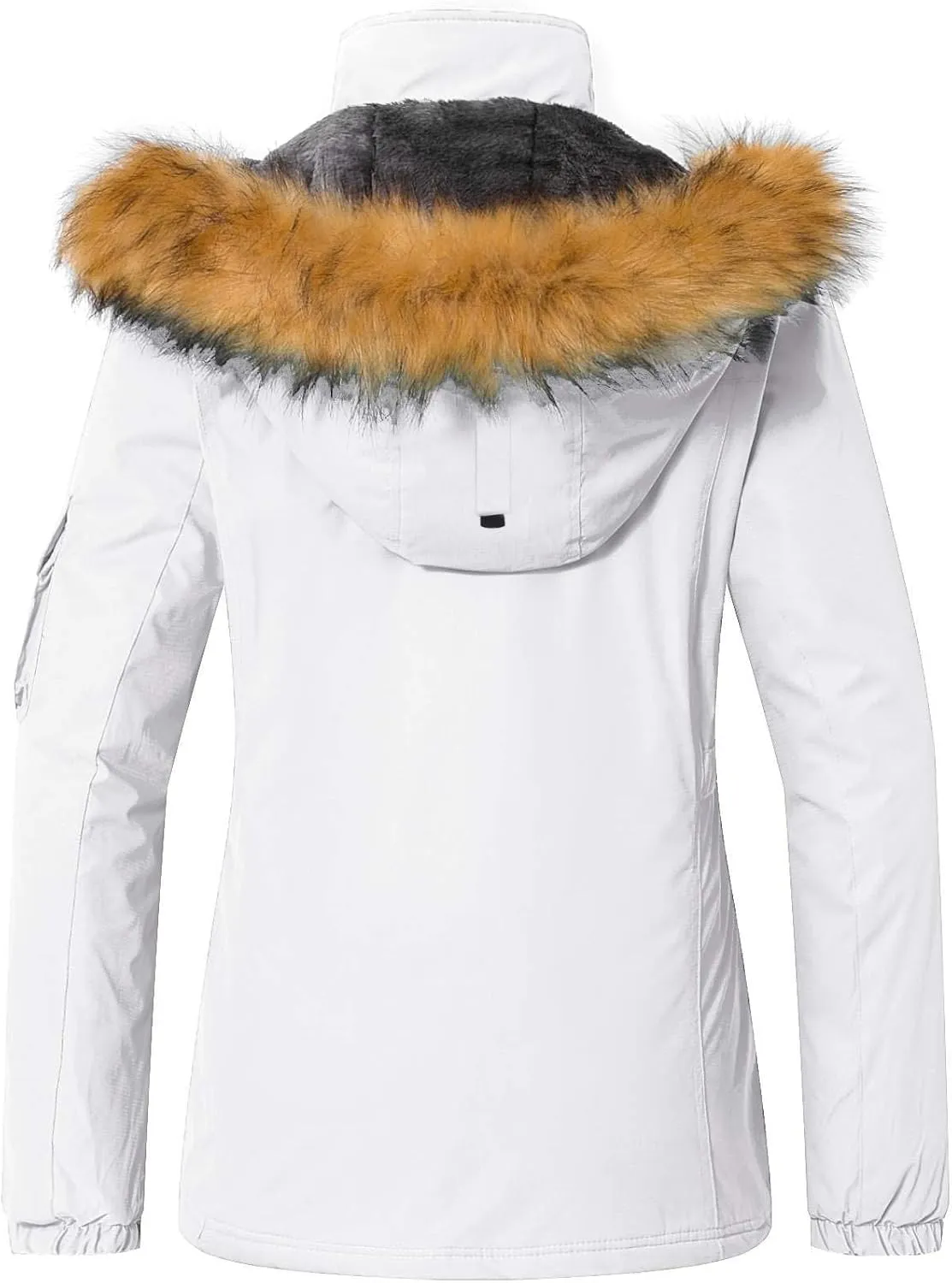Wantdo Women's Waterproof Ski Jacket Windproof Winter Snow Coat Mountain Snowboarding Jackets Outdoor Fleece Parka