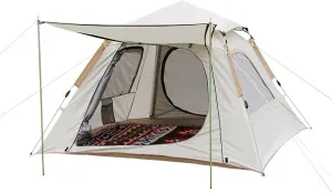 Waterproof Camping Tent with Side Awning Canopy, Outdoor Hiking & Fishing Shelter, Quick Setup for Picnics & Family Camping – Spacious, Durable & Comfortable