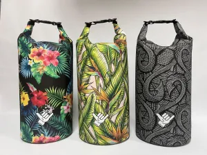 Waterproof Dry Bag with strap PRINTS Series - floats, boating, surfing, diving outdoors DaveL Design Manu-Birds Of Paradise