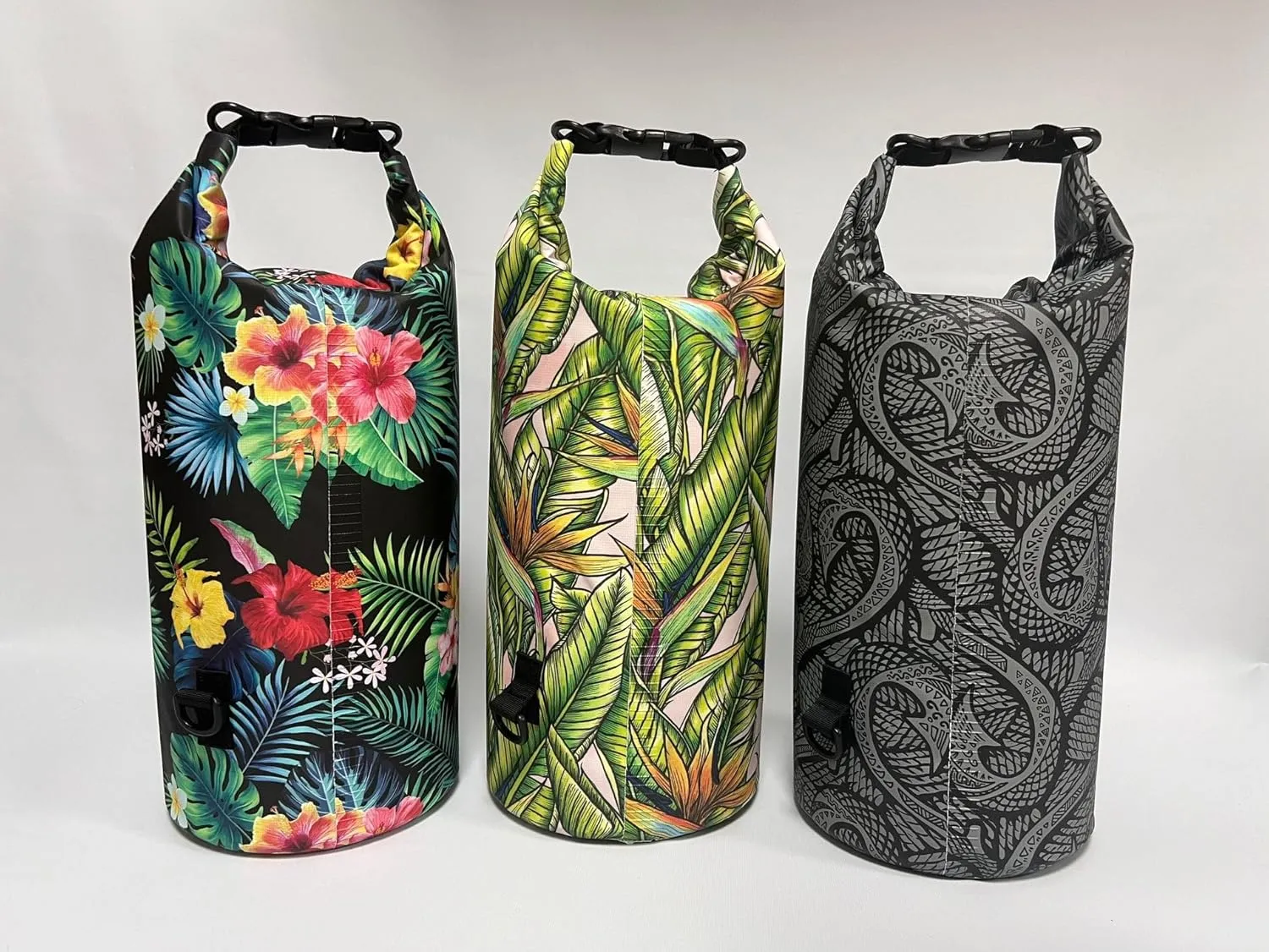 Waterproof Dry Bag with strap PRINTS Series - floats, boating, surfing, diving outdoors DaveL Design Manu-Birds Of Paradise