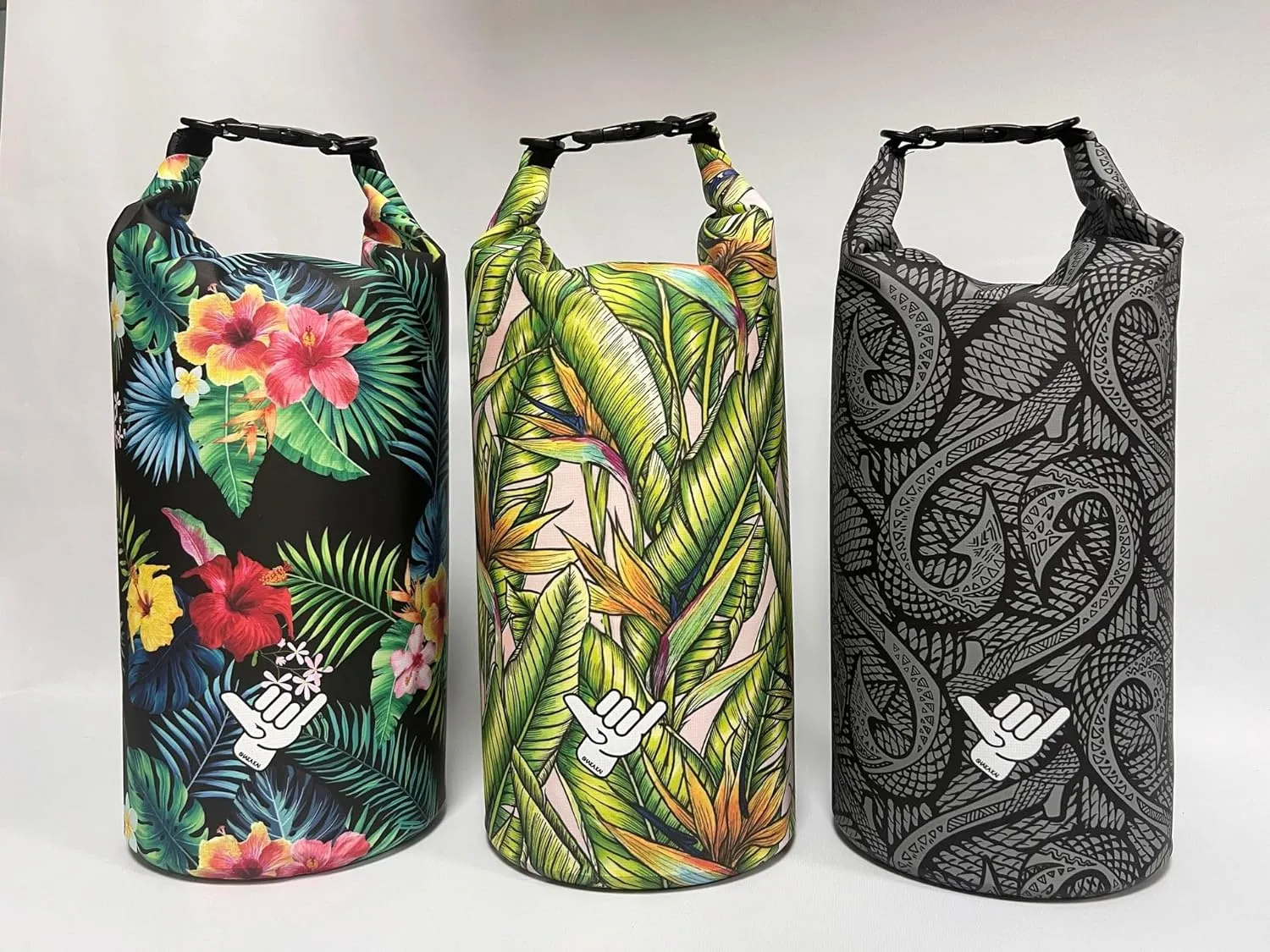 Waterproof Dry Bag with strap PRINTS Series - floats, boating, surfing, diving outdoors Stay Tropical
