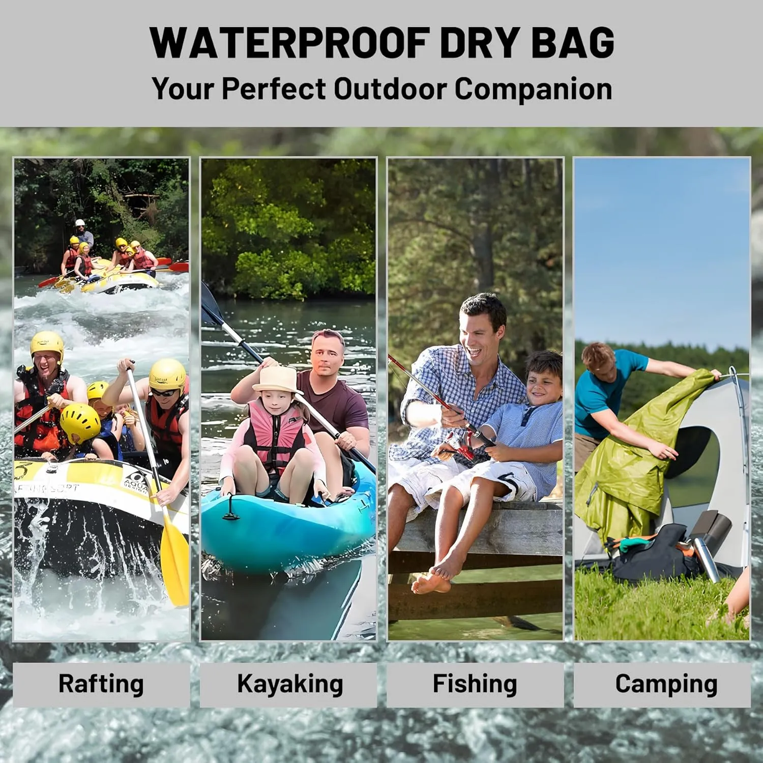 Waterproof Dry Bag,Roll Top Modern Abstract Art Heart Shape Waterproof Backpack 5L/10L/20L Floating and Lightweight Bags for Kayaking, Boating, Fishing, Swimming and Camping
