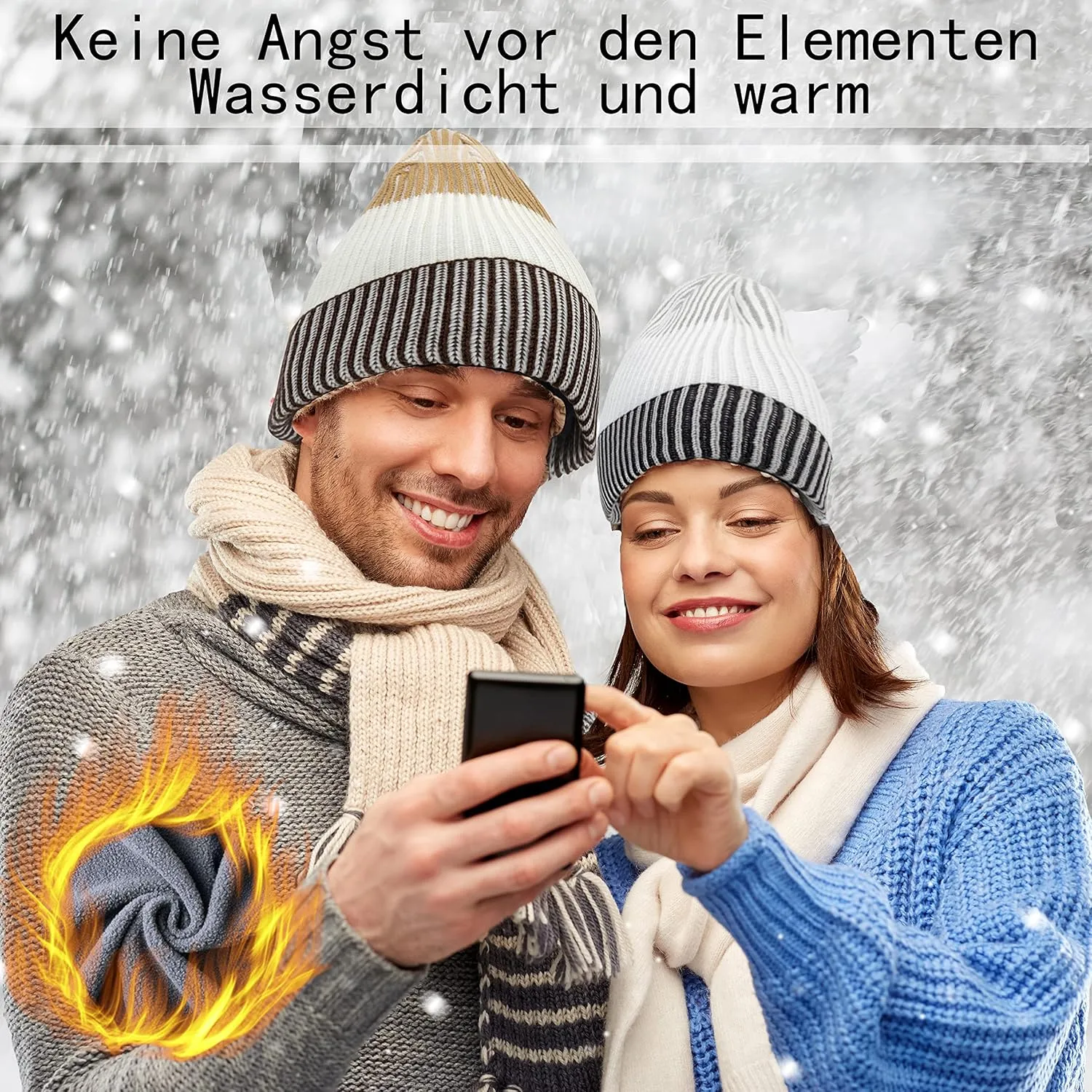Waterproof, Windproof, Breathable Beanie Hat,Keep Your Head Warm and Completely Dry.