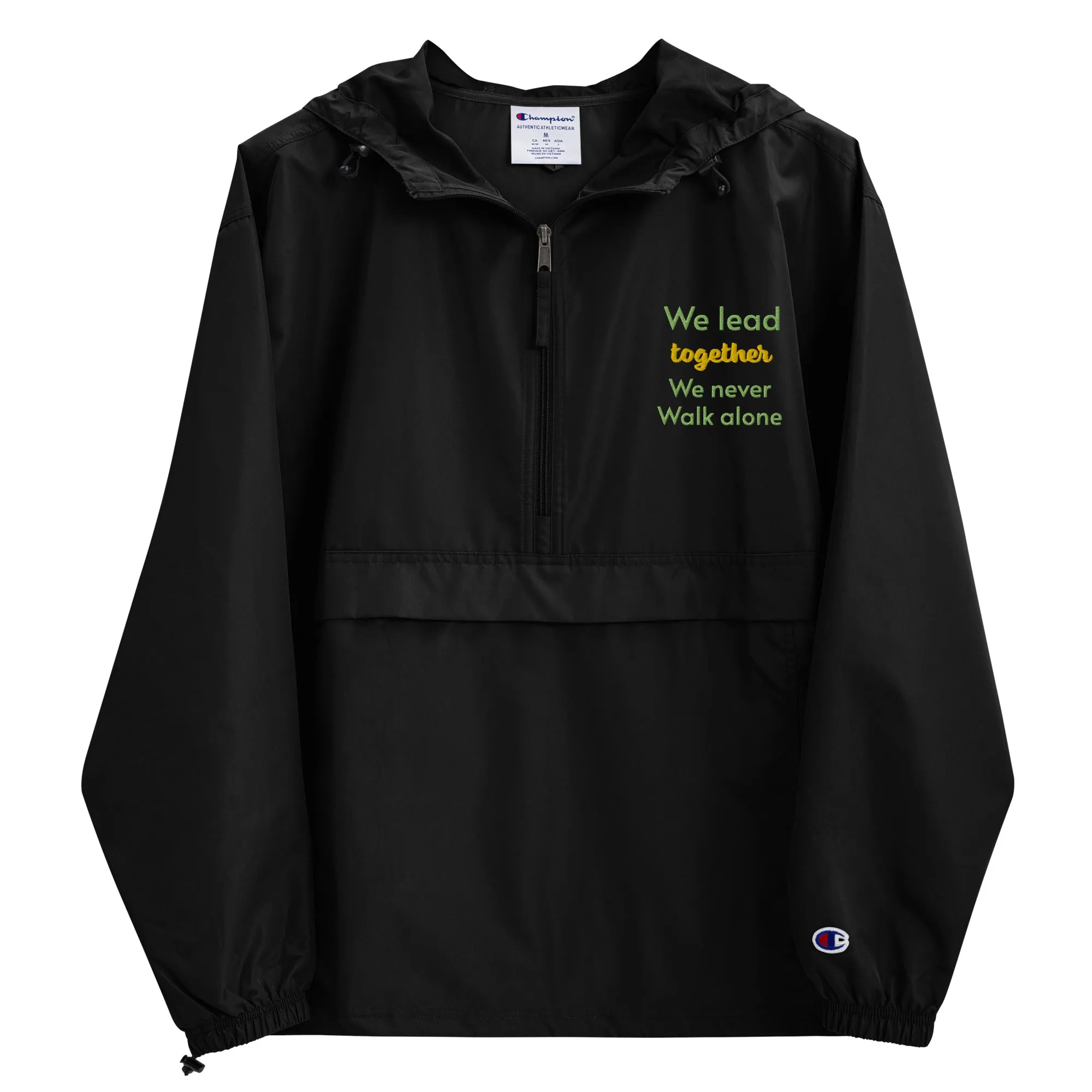 We lead together Embroidered Champion Packable Rain Jacket