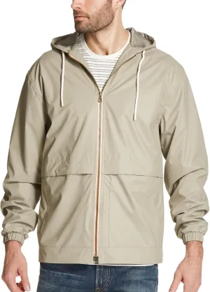 Weatherproof Vintage Mens Lightweight Waterproof Coated Hooded Rain Jacket- Light Windbreaker Raincoat for Men- Rain Slicker